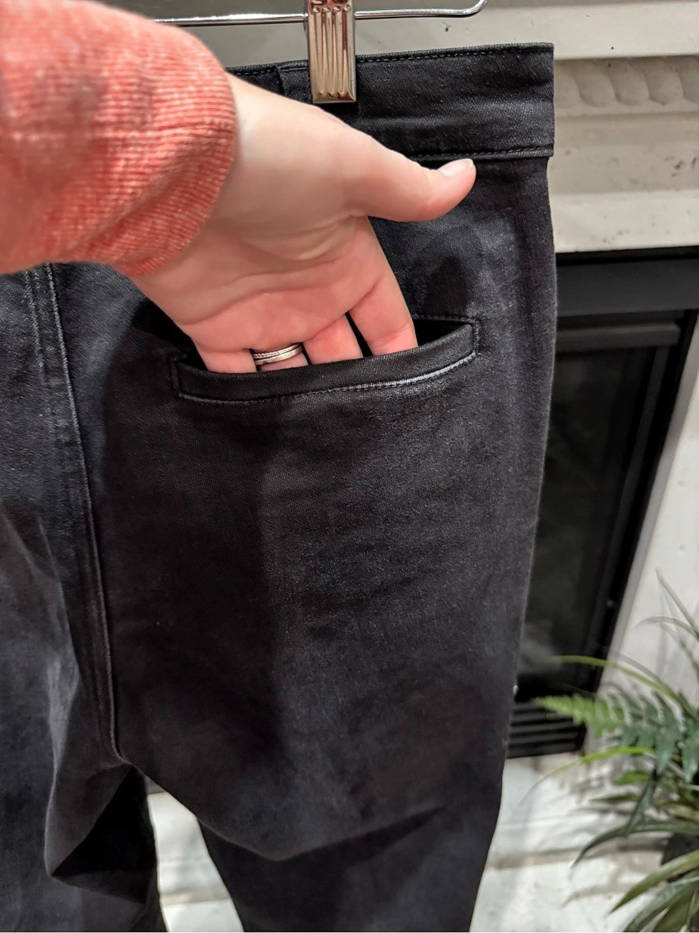 J. McLaughlin Emmie High Rise Front Seam Black Straight Jeans - Picture 8 of 8